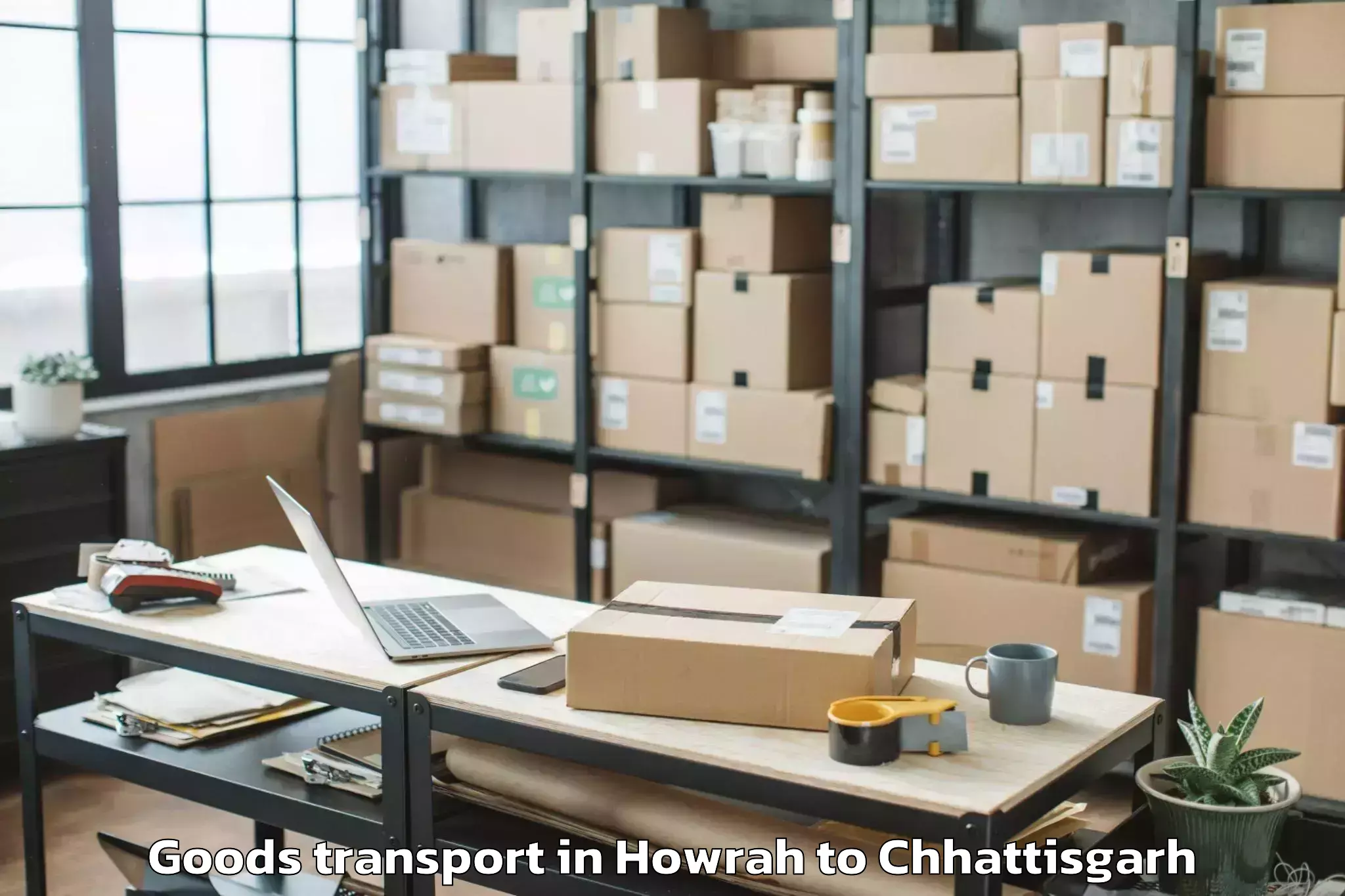 Professional Howrah to Sarangarh Goods Transport